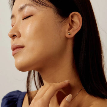 Demi-fine Shell Charm Stud